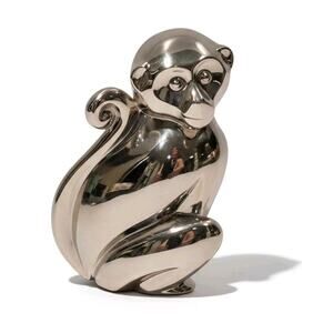 Dansk Palm Pals Monkey Paperweight Nickelplated2½" | EUC Keepsake Collectible